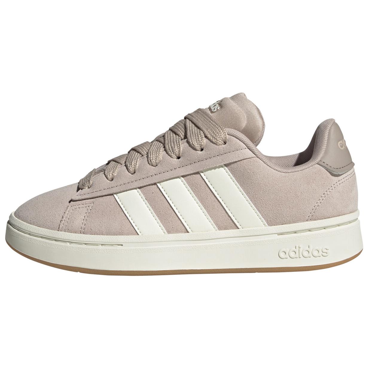 (Women) adidas Grand Court Alpha Tennis Shoes Pink White Comfort Lightweight JI1719