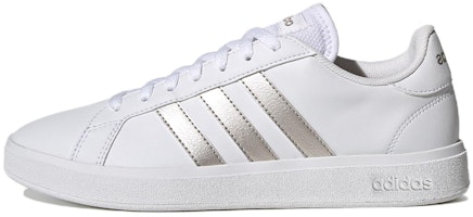 (Women) adidas Grand Court Base 2.0 'White Platinum Metallic' GW9263 (Women) adidas Grand Court Base 2.0 'White Platinum Metallic' GW9263