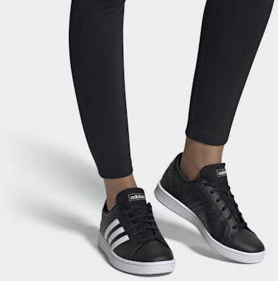 (Women) adidas Grand Court Base 'Black White' EE7482 Sizing (Women) adidas Grand Court Base 'Black White' EE7482