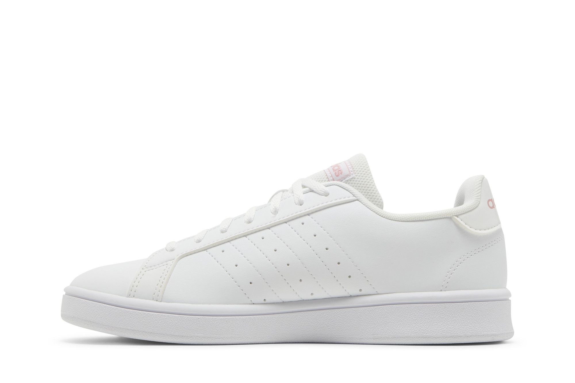 Shop （女性）adidas Grand Court Base '白色 荧光粉红' EG4055