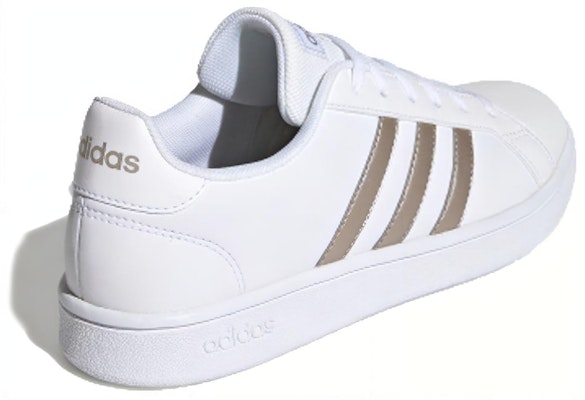 (W) adidas Grand Court Base 'Putih Platinum Metalik' EE7874 Shop (W) adidas Grand Court Base 'Putih Platinum Metalik' EE7874