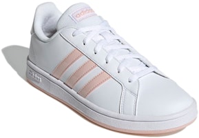 adidas neo GRAND COURT 復古百搭休閒 低筒 板鞋 女款 白橘 Lookbook adidas neo GRAND COURT 復古百搭休閒 低筒 板鞋 女款 白橘