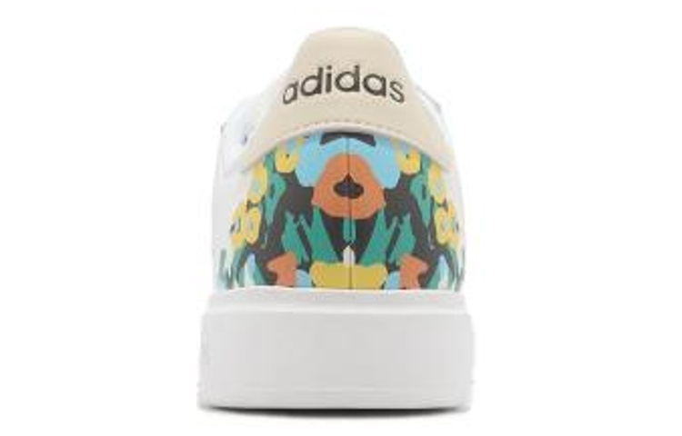 Shop (W) adidas Grand Court Cloudfoam ''Floral Heel'' Dames Sneakers. HP6623