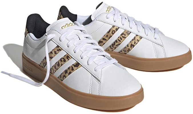 (Women) adidas Grand Court Cloudfoam 'Leopard' HP9410 Lookbook (Women) adidas Grand Court Cloudfoam 'Leopard' HP9410
