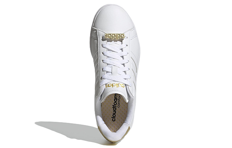 Purchase (W) adidas Grand Court Cloudfoam ''Bianco Oro Metallico'' GW7114