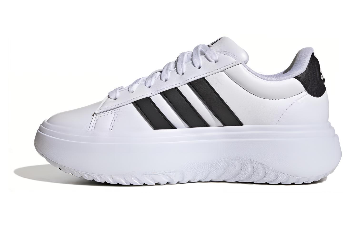 (Women) adidas Grand Court Platform 'White Black' IE1092