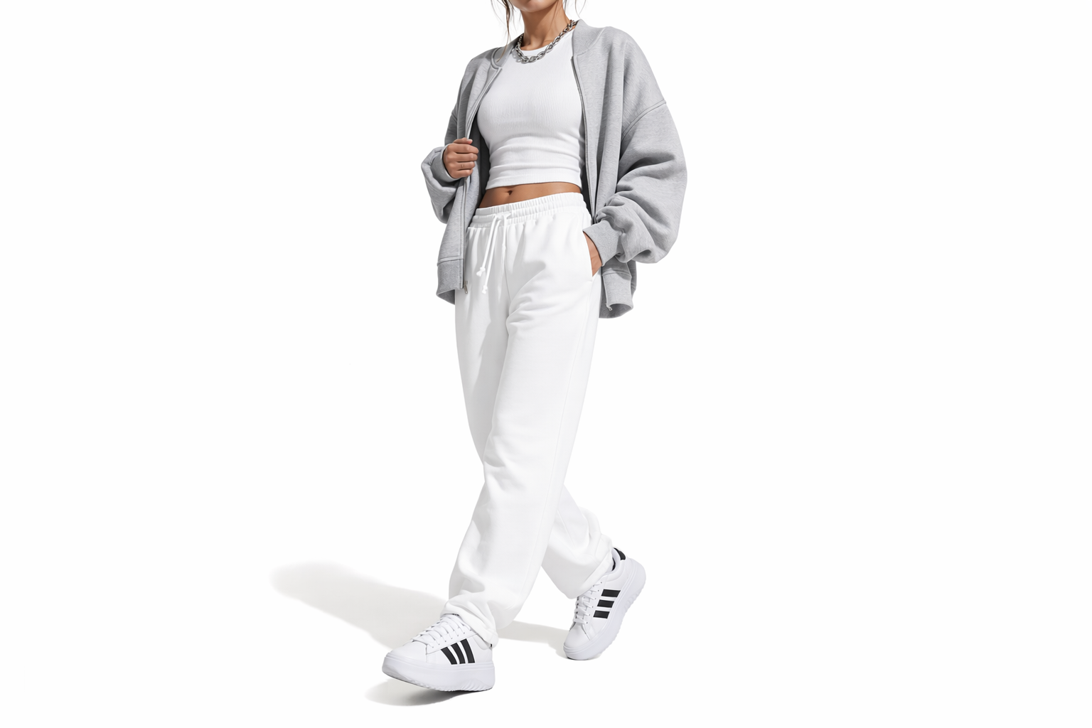 Order (Women) adidas Grand Court Platform 'White Black' IE1092