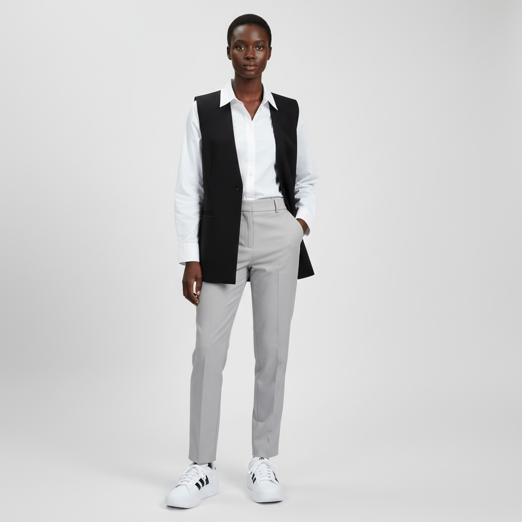 Lookbook (W) adidas Grand Court Platform 'Putih Hitam' IE1092