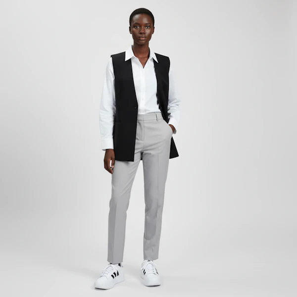 (W) adidas Grand Court Platform 'Putih Hitam' IE1092 Lookbook (W) adidas Grand Court Platform 'Putih Hitam' IE1092