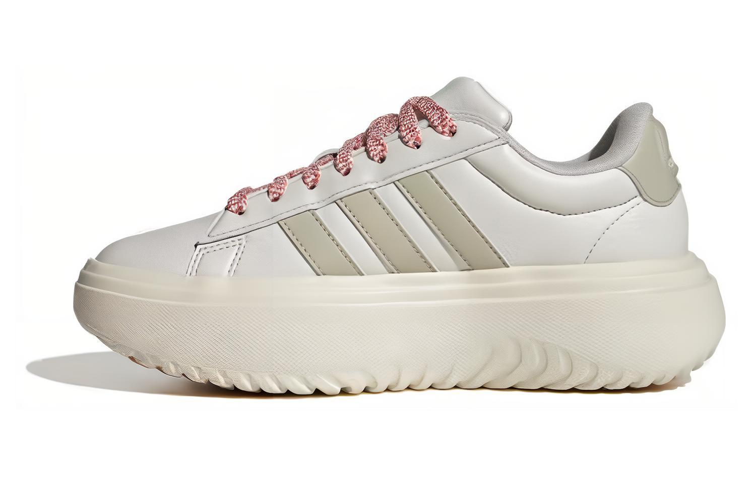(Women) adidas Grand Court Platform Shoes 'Beige Pink' IE1094