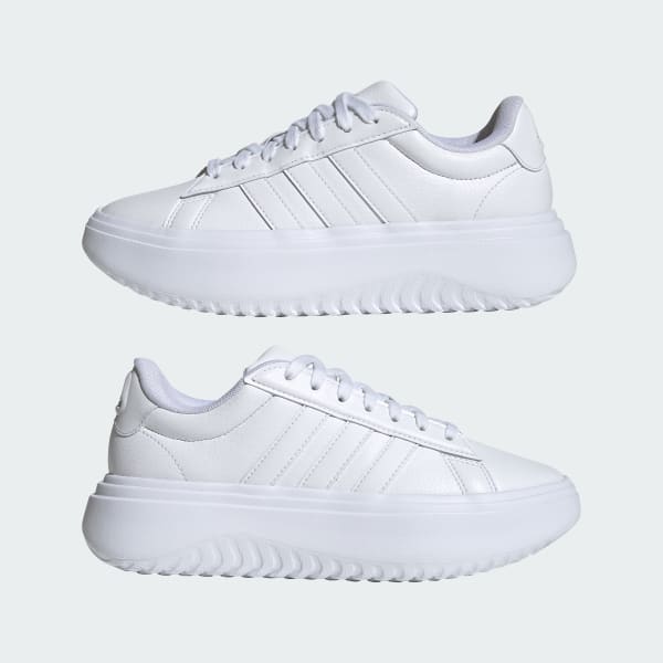 Cheap (W) adidas GrandCourt Platform「雲朵白」 IE1089