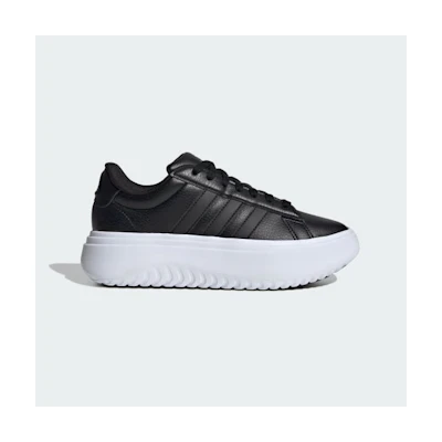(W) adidas GrandCourt Platform 'Core Black'