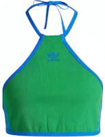 (Women) adidas Green Colorblock Logo Design Tie-Back Vest. JH0613 (Women) adidas Green Colorblock Logo Design Tie-Back Vest. JH0613