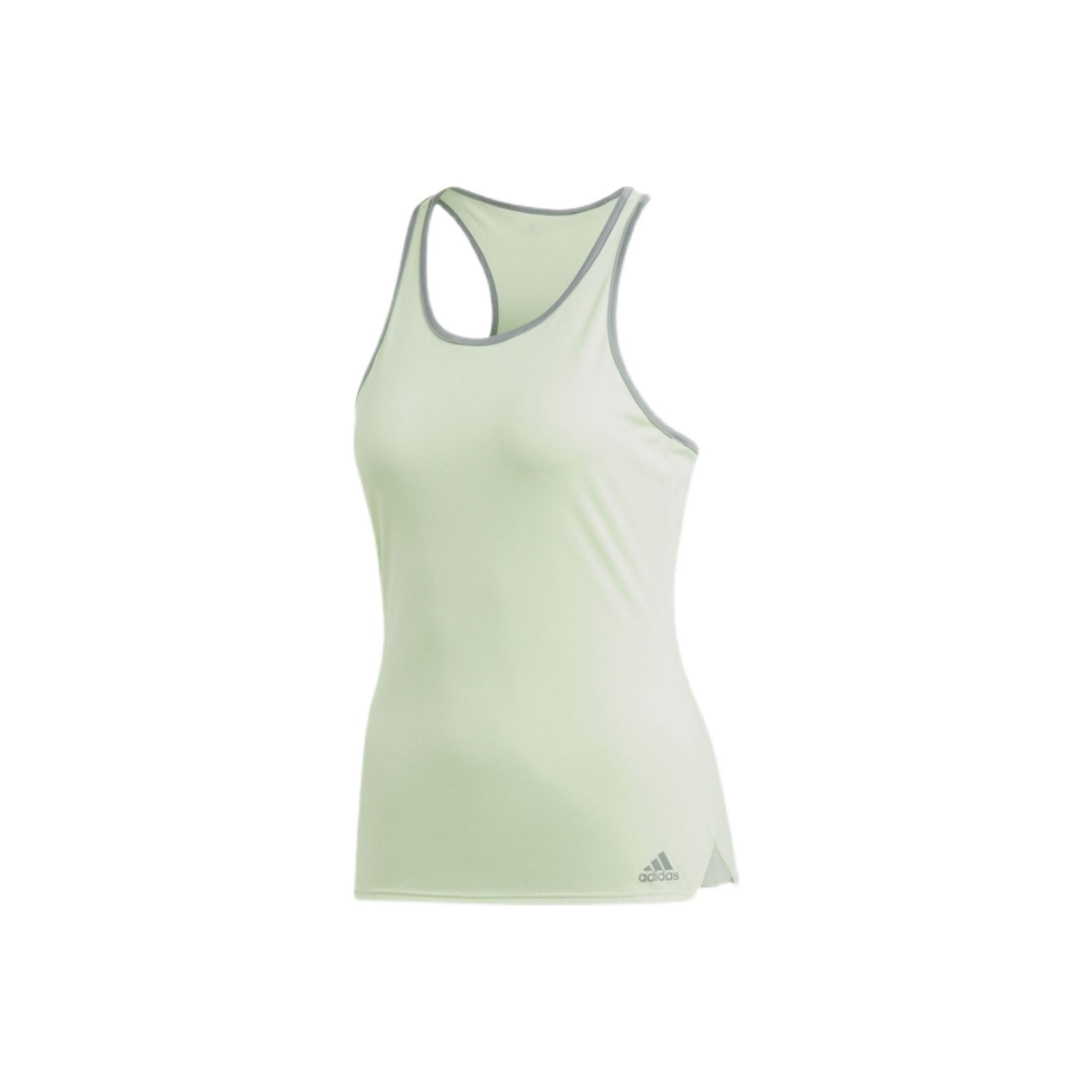 (Women) adidas Green Logo Quick-Dry Sporty Casual Tank Top EC3650