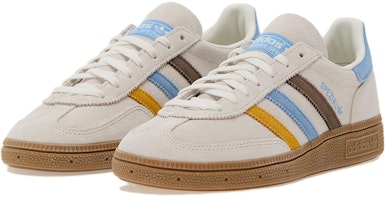 adidas originals Handball Spzl 舒適時尚百搭 防滑耐磨 低幫 板鞋 男女同款 白藍色 Lookbook adidas originals Handball Spzl 舒適時尚百搭 防滑耐磨 低幫 板鞋 男女同款 白藍色