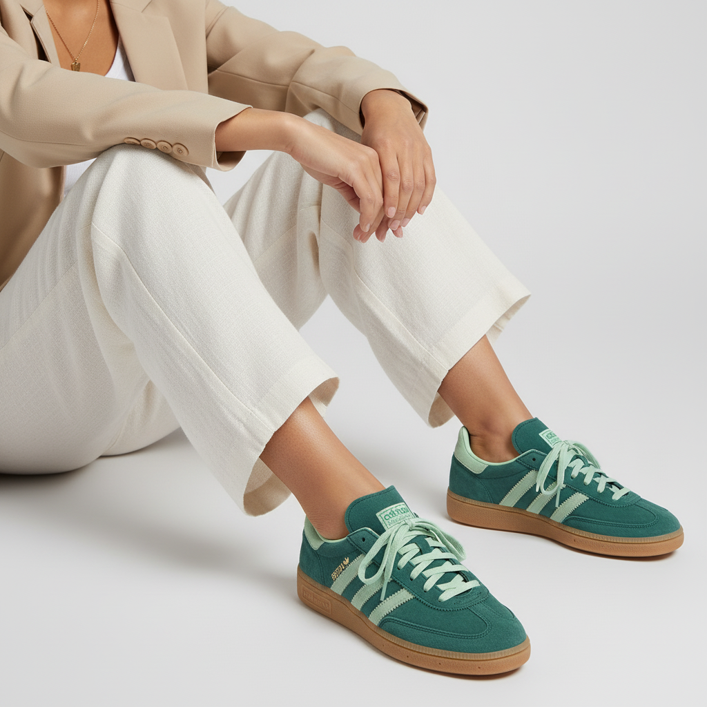 Order （女款）愛迪達手球專家經典綠半綠亮 IE5896