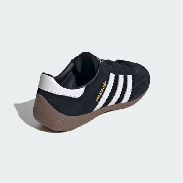 Details for (W) 阿迪达斯 Handball Spezial Lo Pro 运动鞋 核心黑/云白/金属金 KJ3629