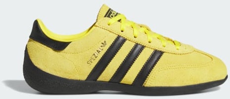 (Women) Adidas Handball Spezial Low Profile Sneakers Yellow/Core Black/Gold Metallic KJ3627 (Women) Adidas Handball Spezial Low Profile Sneakers Yellow/Core Black/Gold Metallic KJ3627