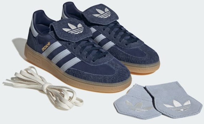 (Women) Adidas Handball Spezial LT Sneakers Dark Blue/Crystal Sky/Off White KJ6217 Cheap (Women) Adidas Handball Spezial LT Sneakers Dark Blue/Crystal Sky/Off White KJ6217