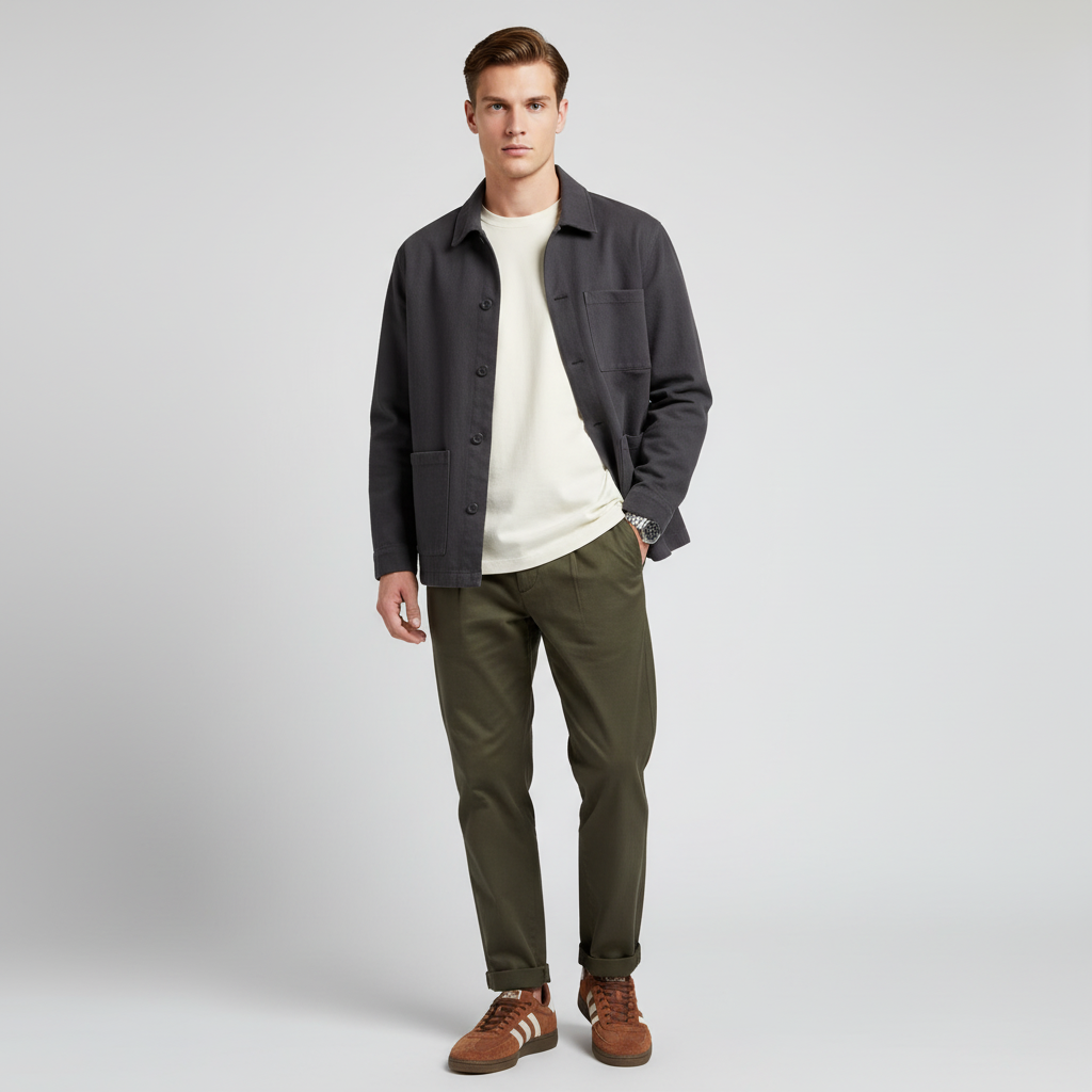 Lookbook Adidas Handball Spezial Coklat Terpakai/Putih Pudar/Gum KJ6016