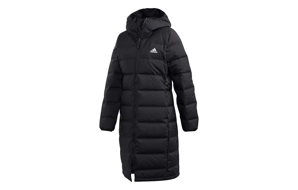 (Women) Adidas Helionic Black Long Down Jacket with Hood Winter款 FT2574