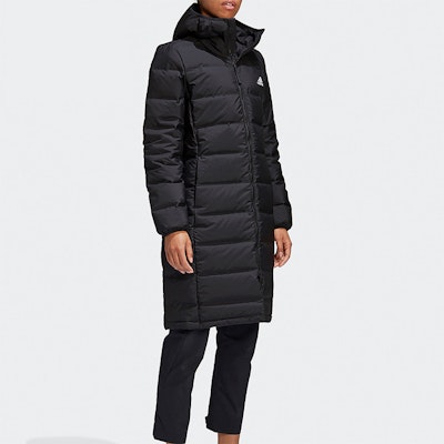 (W) 阿迪达斯Helionic黑色连帽长款羽绒冬季外套 FT2574 Shop (W) 阿迪达斯Helionic黑色连帽长款羽绒冬季外套 FT2574