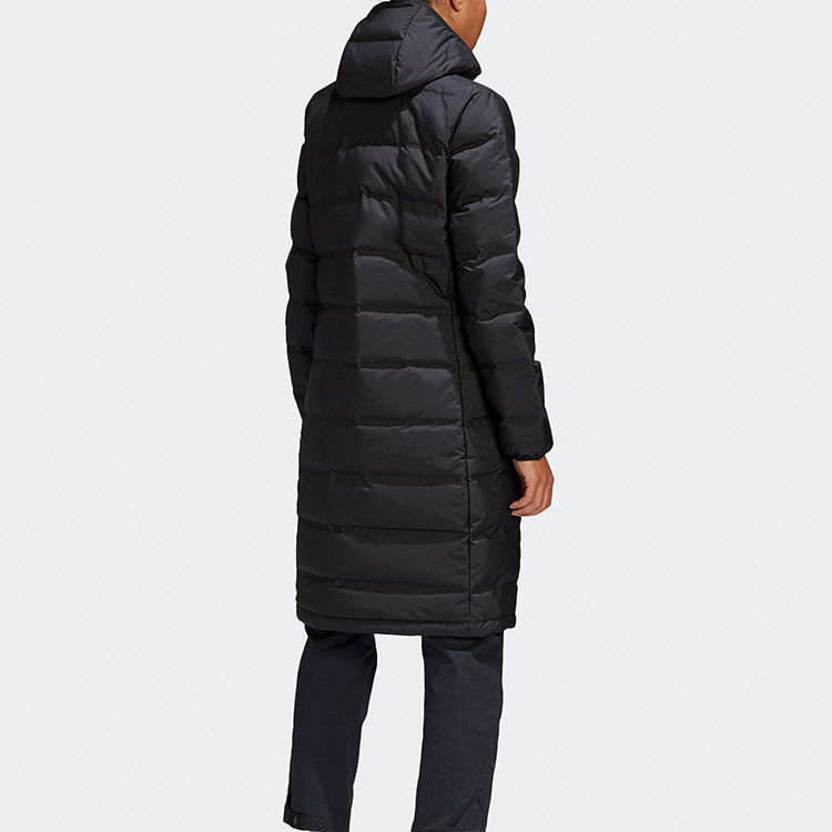 Purchase (W) 阿迪达斯Helionic黑色连帽长款羽绒冬季外套 FT2574
