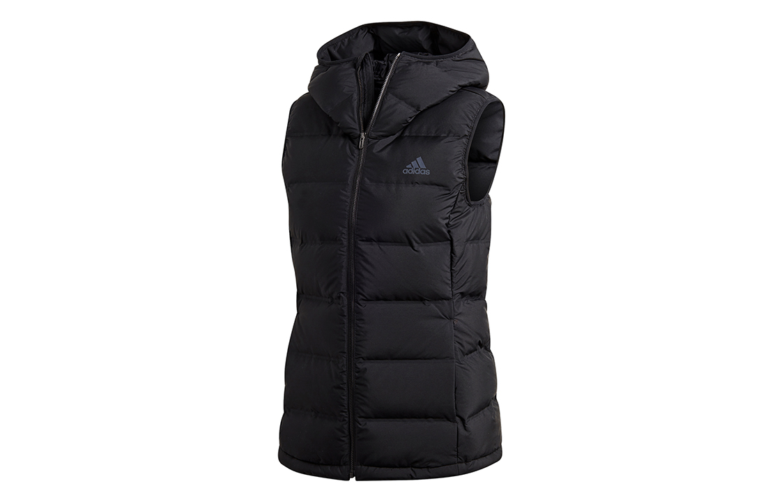 (Women) adidas Helionic Down Vest Black Hooded Outdoor Sleeveless Jacket BQ1943