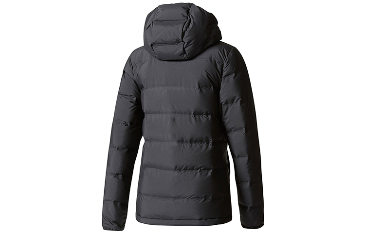 (Women) adidas Helionic Hooded Down Jacket Black Winter Outdoor Warmth BQ1935 圖 3