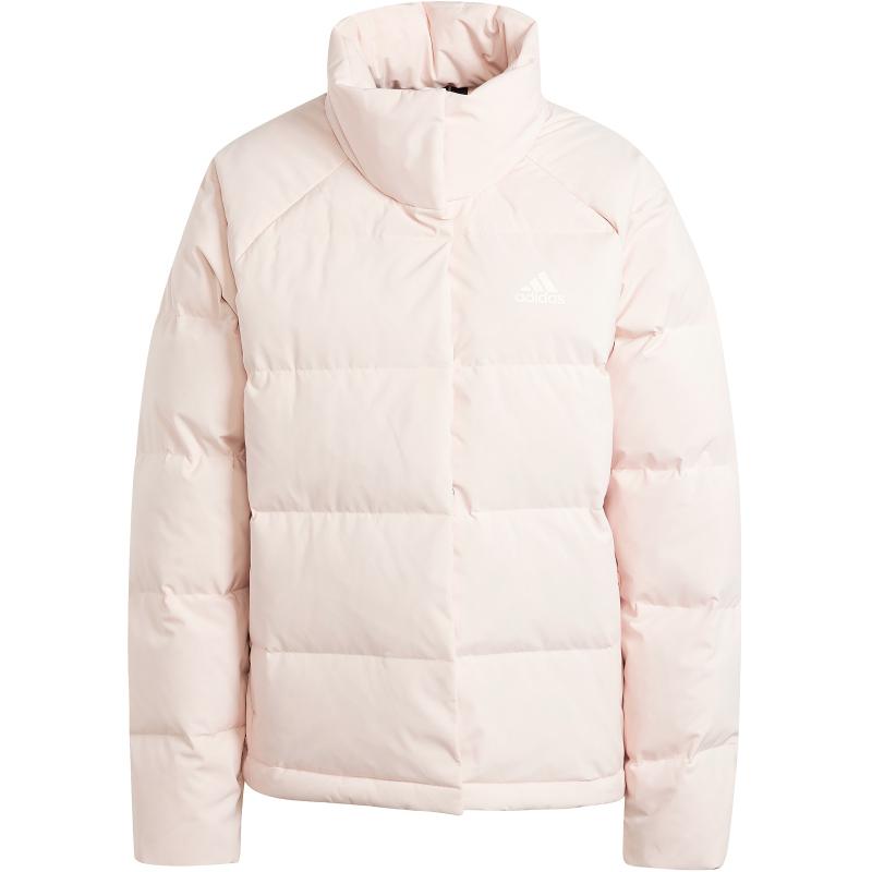 (Women) adidas Helionic Pink Down Jacket with Stand Collar and Zip Design IX8864