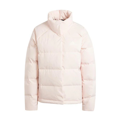 (Women) adidas Helionic Pink Down Jacket with Stand Collar and Zip Design IX8864