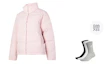 Sizing (W) 阿迪达斯Helionic粉色羽绒夹克,立领拉链设计 IX8864