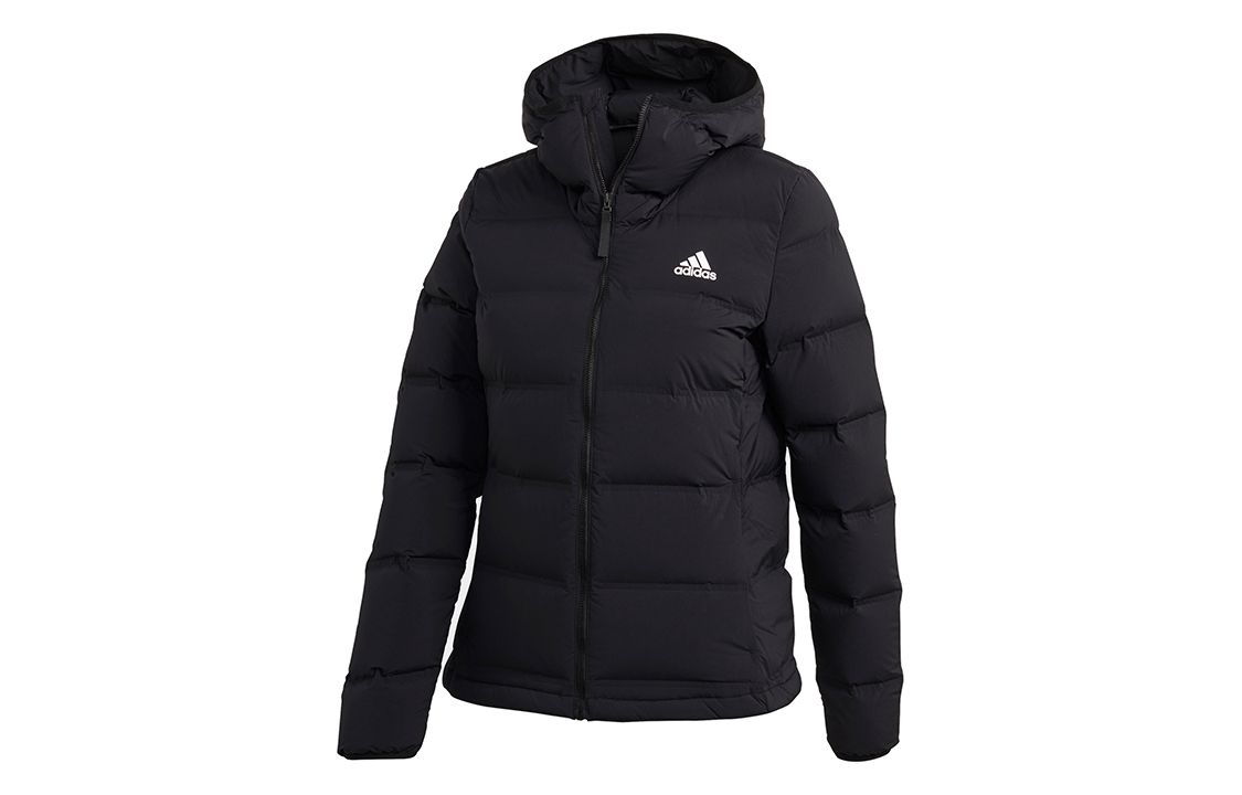 (Women) Adidas Helionic Solid Outdoor Hooded Winter Down Jacket Black FT2577