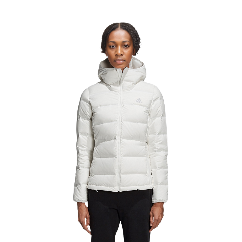 (Women) adidas Helionic Winter Hooded Down Jacket Bright White BQ1927 圖 4
