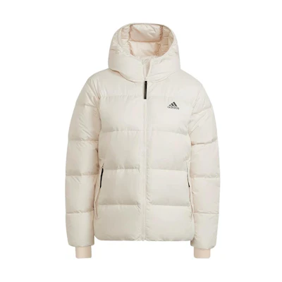 (Women) adidas Hooded Down Jacket Cream White H14171