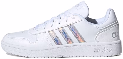 (Women) adidas Hoops 2.0 'White Silver' FW3535 (Women) adidas Hoops 2.0 'White Silver' FW3535