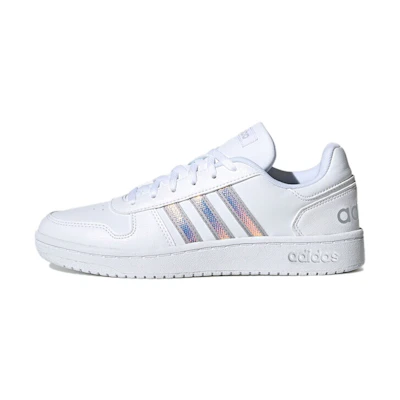 (W) adidas Hoops 2.0 'White Silver'