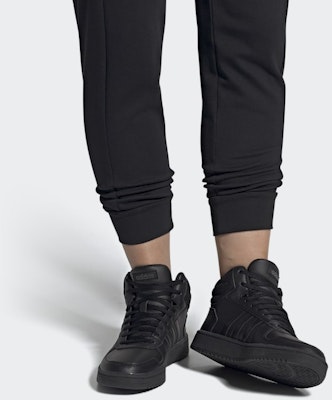 (Women) adidas Hoops 2.0 Mid 'Core Black Grey' FW4497 Sizing (Women) adidas Hoops 2.0 Mid 'Core Black Grey' FW4497