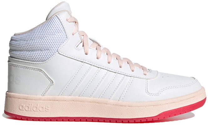 (W) adidas Hoops 2.0 Mid 'Putih Power Pink' FW9355 Order (W) adidas Hoops 2.0 Mid 'Putih Power Pink' FW9355