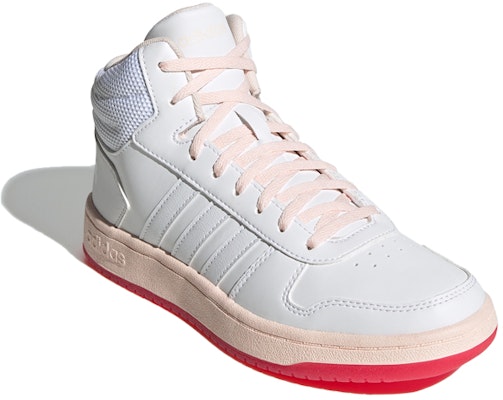 (W) adidas Hoops 2.0 Mid 'Putih Power Pink' FW9355 Lookbook (W) adidas Hoops 2.0 Mid 'Putih Power Pink' FW9355