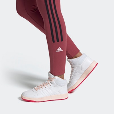 (W) adidas Hoops 2.0 Mid 'Putih Power Pink' FW9355 Sizing (W) adidas Hoops 2.0 Mid 'Putih Power Pink' FW9355