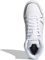 (W) adidas Hoops 2.0 Mid 'Blanco Plata Metálico' FY6023 Purchase (W) adidas Hoops 2.0 Mid 'Blanco Plata Metálico' FY6023