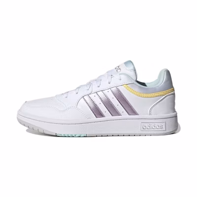 (W) adidas Hoops 3.0 'White Matte Purple Metallic'