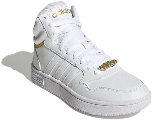 (Women) adidas Hoops 3.0 Mid Classic 'Gold Metallic' GY4752 Lookbook (Women) adidas Hoops 3.0 Mid Classic 'Gold Metallic' GY4752