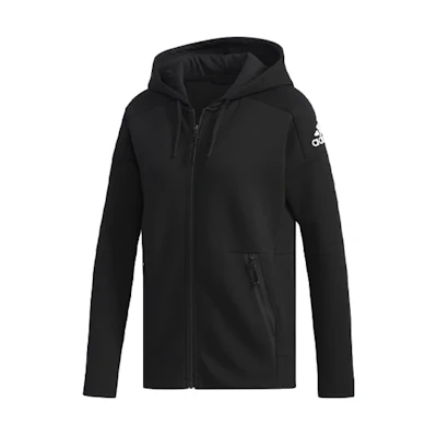 (Women) adidas HTT Stretch Solid Casual Sports Hoodie Jacket Women Black EH3881