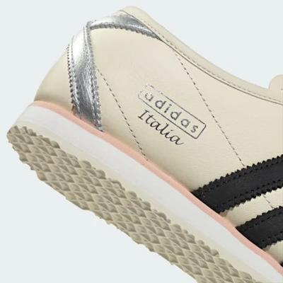 (W) adidas Italy 70s Retro Kasut Krim Putih/Hitam Teras/Perak Metalik IH6666 1