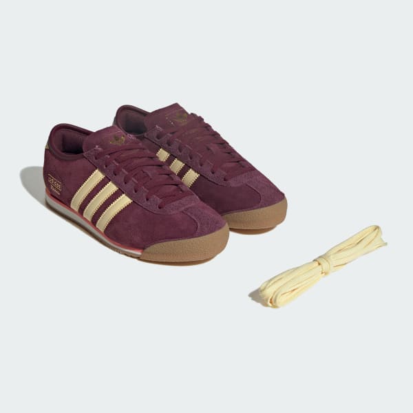 Cheap (Women) Adidas Italy 70s Retro Sneakers Maroon/Almost Yellow/Gold Metallic JQ6929