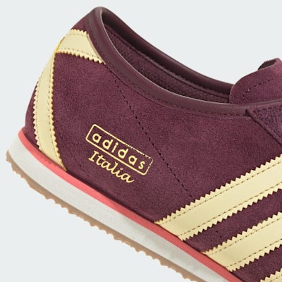 (W) Adidas Retro 70s Italia Zapatillas Burdeos/Amarillo/Metálico Oro JQ6929 1