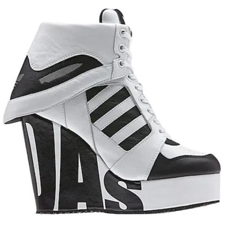 Order (Women) adidas Jeremy Scott Streetball Platform 'White Black' M29006