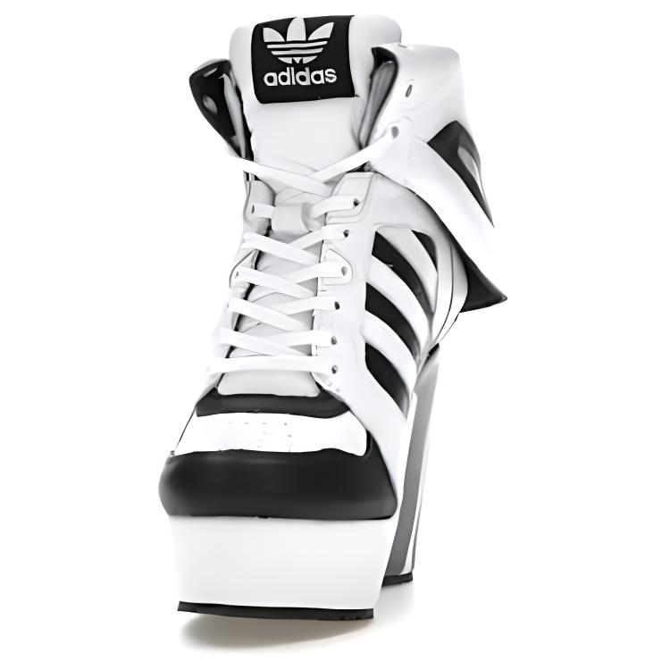Shop (Women) adidas Jeremy Scott Streetball Platform 'White Black' M29006